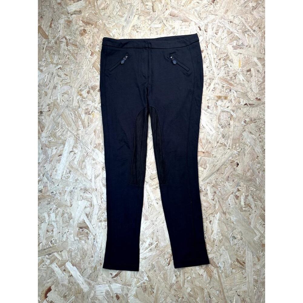 BCBGMAXAZRIA Women's Equestrian Style Knit Leggings Breeches Black Size 32